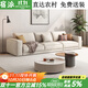 宿派布藝沙發(fā)客廳2025新款侘寂風(fēng)家用客廳小戶(hù)型直排多人位豆腐塊沙發(fā) 雙人位【2.2米】 （抗菌粗麻布+45D高回彈海綿）40%選擇