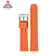 瑞士軍表（SWISS MILITARY）原裝進(jìn)口品牌橡膠表帶20/22MM男士通用表帶 B.A14092.03-22MM橘色