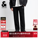 杰克·瓊斯（JACK&JONES）男裝25年新款秋冬季加絨褲子男直筒衛褲運動(dòng)休閑純色保暖品質(zhì)長(cháng)褲 E43純黑色 31 175