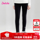 笛莎（DEESHA）童裝女童加絨打底褲2025冬季新款女孩加厚保暖修身長(cháng)褲 深灰 140