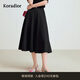 珂萊蒂爾【商場(chǎng)同款】秋季氣質(zhì)通勤半身裙百搭顯瘦a字裙 黑色 L