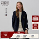 Teenie Weenie小熊女裝2025年秋季新款復古氣質(zhì)學(xué)院風(fēng)徽章西裝外套 藏青色 S 160