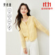 梵希蔓黃色溫柔風(fēng)鏤空春針織衫女2025年早秋空調衫薄款開(kāi)衫上衣女 72779 黃色 M