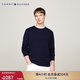 TOMMY HILFIGER【純羊絨】秋冬男裝休閑圓領(lǐng)內搭打底衫針織衫羊絨衫毛衣 藏青色DW5 M （推薦：135-150斤）