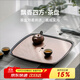 萬(wàn)仟堂（Edenus） 萬(wàn)仟堂 茶盤(pán) 托盤(pán) 陶瓷茶盤(pán)高檔 功夫茶具茶盤(pán)儲水茶盤(pán) 飄香四方 黑鐵釉(新款)