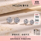 曼卡龍泡泡夢(mèng)境鉑金培育鉆石耳釘耳飾耳環(huán)送老婆送女友禮物 泡泡夢(mèng)境 【一對主石0.6ct】【VS/DE】