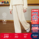 FILA【抗菌功能】斐樂(lè )兒童童裝2025年冬季新款女童中大童加絨長(cháng)褲 麥芽糖白-IV 165