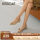 接吻貓KISSCAT2025年春季都市時(shí)裝時(shí)尚通勤尖頭淺口單鞋KA65127-10 深杏黃色 34