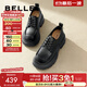 百麗（Belle）百搭牛津鞋女通商場(chǎng)同款通勤厚底小皮鞋B1Q1DCM4預售 黑色 37 (235mm)