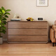 智新木王全實(shí)木斗柜收納柜客廳靠墻五斗柜大容量臥室六斗八斗櫥抽屜儲物柜 升級全實(shí)木六斗柜 120*40*70cm 胡桃色