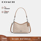 蔻馳（COACH）【品牌直供】LAUREL女士小號HOBO單肩流浪包沙黃色拼灰褐色CBH15