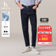 哈吉斯（HAZZYS）男裝 秋冬款牛仔褲男【內里磨毛】保暖水洗長(cháng)褲直筒褲ATDZP0BDP54 藏青色NV 32 （175/78A）