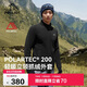 伯希和（Pelliot）抓絨衣男Polartec200秋冬保暖搖粒絨沖鋒外套女夾克114310191黑L