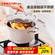 凌豐（LINKFAIR）湯鍋無(wú)涂層不銹鋼煲湯鍋燉鍋煮粥鍋家用單層蒸鍋燃氣灶電磁爐通用 【3-5人量】 24cm 5L