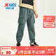特步童裝兒童運動(dòng)休閑運動(dòng)長(cháng)褲春季新款褲子中大童男童工裝褲 蒼茫綠 150 cm