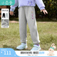 茵曼（INMAN）加絨女童束腳休閑褲冬新款兒童長(cháng)褲防寒保暖衛褲中大童運動(dòng)褲 花灰色-F3834113A 僅批次不同 160