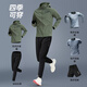 步銳特（BURUITE）運動(dòng)套裝男健身跑步訓練服2025新款休閑外套速干衣春季戶(hù)外晨跑服 軍綠五件套 XL 【推薦130-150斤】