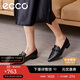 愛(ài)步（ECCO）穆勒鞋女 尖頭淺口一腳蹬單鞋女 型塑系列21424301001 黑色38