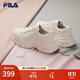 斐樂(lè )（FILA）女鞋帆布鞋LAVA胖胖底厚高底增鞋板鞋帆布鞋休閑鞋 奶白-GD 35.5