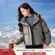 香影面包服短款羽絨服女2025冬季新款優(yōu)雅連帽百搭保暖鴨絨外套 灰色 S