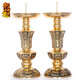 純銅蠟燭臺擺件一對中式家用供佛燭臺供奉觀(guān)音財神爺蓮花酥油燈座客廳佛堂裝飾 10寸榮華富貴單個(gè)