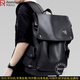 羅梅達爾（Rommedal）高檔雙肩包男士電腦包大容量旅行包男士背包雙肩包通勤雙肩包男 黑色拉鏈-高43*寬30*厚16cm 可裝16寸內電腦