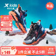 特步（XTEP）童鞋凌峰1.0老爹風格加絨冬季防風保暖棉鞋 黑/青木灰 36