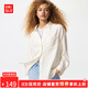 優(yōu)衣庫【驚喜價(jià)】女裝法蘭絨襯衫/長(cháng)袖襯衣25秋冬新款481168 01 乳白色 M