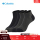 Columbia哥倫比亞戶(hù)外男女薄款透氣雙色組合四對裝運動(dòng)襪RCS631 AS3 L