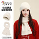 啄木鳥(niǎo)帽子圍巾二件套裝女士冬季保暖毛線(xiàn)帽圍脖圍巾送女生新年生日禮物
