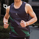 銳零運動(dòng)【14款速干坎肩背心】夏季馬拉松跑步輕量透氣吸汗有彈性 黑綠色（無(wú)袖坎肩） L (175) 男