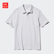 優(yōu)衣庫男女裝涼感衣AIRism POLO衫短袖商務(wù)通勤T恤479724 475367 479724/02淺灰色 L