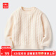 優(yōu)衣庫【驚喜價(jià)】嬰幼兒souffle yarn可機洗針織衫舒芙蕾478832 01 乳白色 90