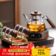 憶壺茶煮茶壺煮茶器煮茶爐帶茶盤(pán)茶壺養生泡茶家用電陶爐整套茶具套裝 【透明10件套】1500瓦煮茶套裝