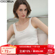 COCOBELLA前后U領(lǐng)字母印花背心女可外穿混搭打底小吊帶VT601 白色 S