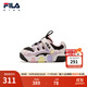 FILA斐樂(lè )兒童童學(xué)步鞋2025年冬季新款男女?huà)胗淄瘜殞毞€步鞋運動(dòng)鞋 黑/微妙粉-BD 26 內長(cháng)16.0cm
