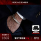 IDEAGEMER925銀古巴手鏈男士個(gè)性時(shí)尚簡(jiǎn)約歐美風(fēng)痞帥百搭加粗男款手飾配飾 銀古巴手鏈【21CM】