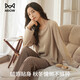 貓人女士睡衣女秋冬季長(cháng)袖德絨薄絨家居服套裝加絨加厚高端2025新品