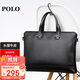POLO公文包男商務(wù)包頭層牛皮手提包16英寸電腦包出差公事包辦公文件包