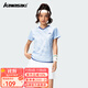 川崎Kawasaki/川崎春夏專(zhuān)業(yè)羽毛球服T恤吸汗透氣男女星河墜夢(mèng)系列款 女款短袖T恤 K1C02-C2004 淺藍紫 XL