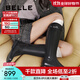 百麗（Belle）牛皮周雨彤同款雙子星騎士女冬季商場(chǎng)款長(cháng)靴B9V1DDG5預售 經(jīng)典版-黑色 37