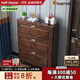 柏夢(mèng)可超薄翻斗實(shí)木鞋柜門(mén)口入戶(hù)柜家用客廳樓道鞋架一體靠墻玄關(guān)收納柜 SM71-80單層80*18*124.7cm