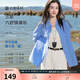 三彩2025秋季新款純色襯衫翻領(lǐng)寬松襯衣簡(jiǎn)約通勤疊穿Z 深海藍 S 155/80A