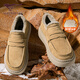 七匹狼棉鞋男鞋冬季新款保暖加絨加厚雪地靴男厚底輕便一腳蹬百搭休閑鞋 黃棕 【標準皮鞋碼】 41 (255mm)