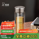 希諾（HEENOOR）雙層玻璃杯男家用商務(wù)辦公泡茶杯子過(guò)濾車(chē)載水杯XN-9103 410mL