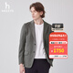 哈吉斯（HAZZYS）男裝 春秋款男紳士品質(zhì)修型單西通勤針織西服ASUZJ0BAJ01 灰色GE L （175/96A 48）