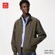 優(yōu)衣庫男裝女裝哈靈頓茄克/外套夾克484610 57 深橄欖色 XL