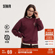 森馬（Semir）[商場(chǎng)同款]女oversize發(fā)熱抗菌2024冬季繡花抓絨上衣101724116004