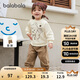 巴拉巴拉童裝兒童長袖套裝男童女童兩件套寶寶秋裝2025卡通萌209325104202