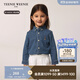 Teenie Weenie  Kids小熊童裝25春夏新款男女童寶寶長(cháng)袖牛仔襯衫 牛仔色 160 cm
